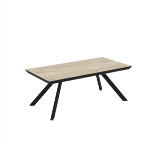 Jatkettava ruokapöytä Corin 200 / Traventen, Beige (Travertiinimarmorikuvio)