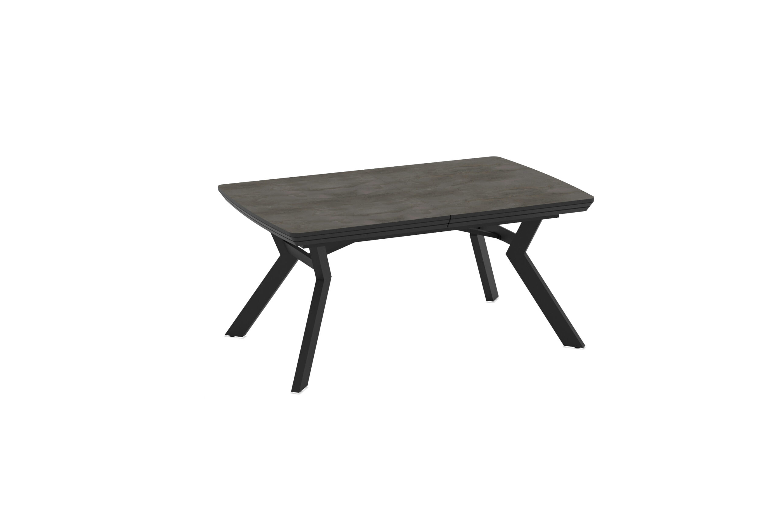 Jatkettava ruokapöytä Robat 160 / Irony Melamine, Harmaa (marmorikuvio)