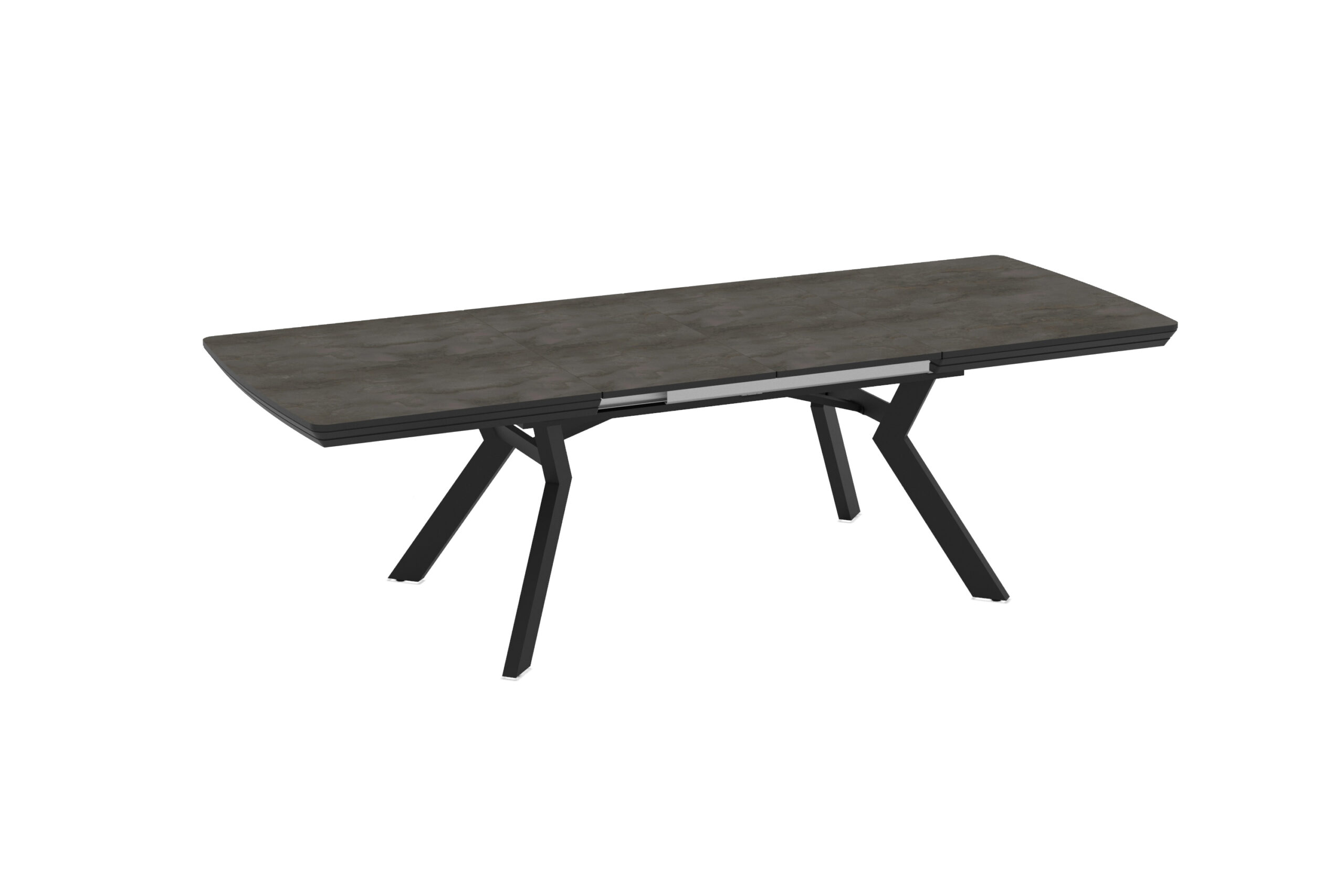 Jatkettava ruokapöytä Robat 160 / Irony Melamine, Harmaa (marmorikuvio) - Kuva 5